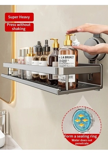 Fastbuy Çok Renkli Hiçbir Matkap Vantuz Banyo Rafı, Tüm Banyo İçin Uygun, Çok Renkli Çok Renkli