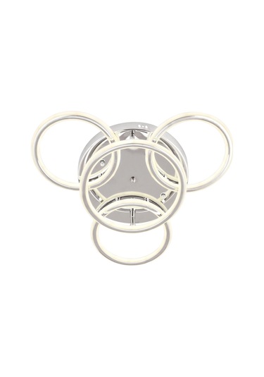 Eksen Krom 3+1 Kumandalı Ve Dimerli Beyaz, Sarı, Gün Işığı Ledli Plafonyer Avize Sb-ld-504 Krom