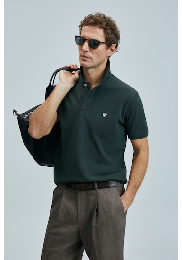 Lufian Erkek T Shirt 111040206s2 Haki-açık Lacivert Haki Lacivert