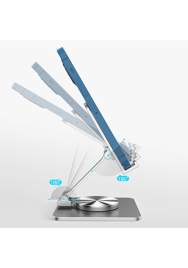 Metal Katlanabilir Telefon Tutucu Tablet Standı 360 Derece Dönen