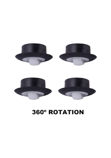 Bono Tekerlekli C Sehpa - Siyah Siyah