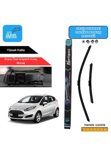 Ford Fiesta 2017 Araca Özel Uyumlu Ön Cam Silecek Takımı 700mm-350mm