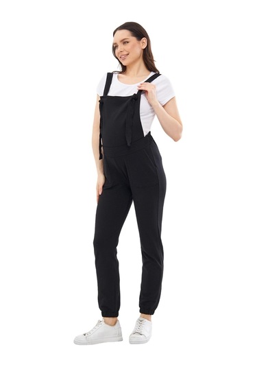 Luvmabelly Myra6400 Hamile Jogger Salopet-siyah