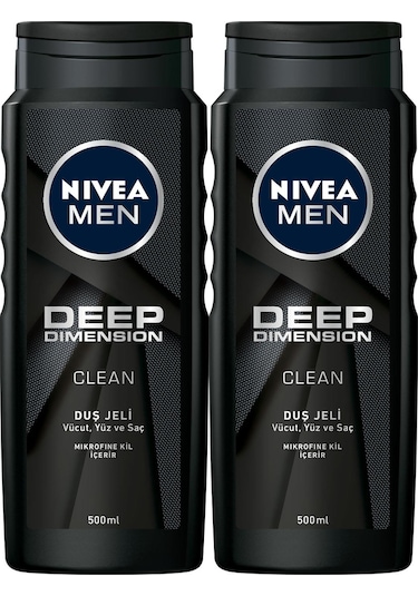 Nivea Men Deep Dimension Duş Jeli 2 x 500 ML
