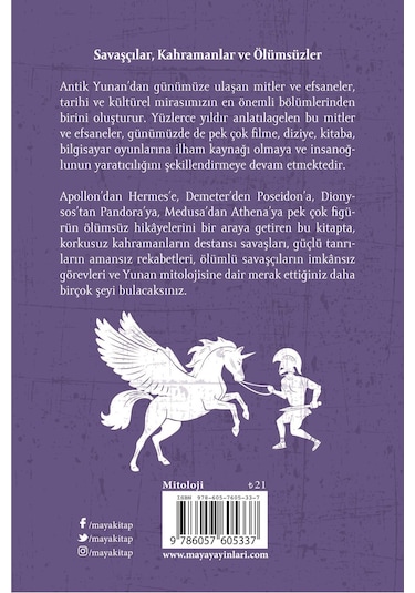 Maya Kitap Antik Yunan Hikayeleri - Mitolojik Hikayeler Dizisi 5