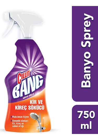 Cillit Bang Yağ ve Kir Sökücü Sprey 750 ML + Kir ve Kireç Sökücü Sprey 750 ML