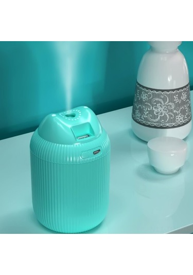 Tenfowee Sevimli Kedi Şekilli Taşınabilir Usb Nemlendirici Ve 7 Renk Led Işık Özelliği