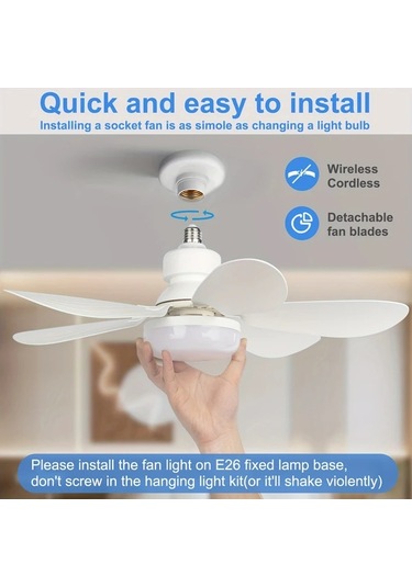 Boatshop1 Fıbrave Akıllı Led Tavan Fanı Çok Renkli 40w 52.07cm 3 Ayarlı Mod Uzaktan Kumanda Sessiz Çalışma E27 Taban Beyaz Yeşil Işık Göstergesi