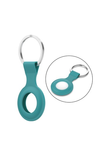 Soulader  Airtag Uyumlu İçin Silikon Kılıf - Yumuşak Ve Kaymayan Koruyucu Aksesuar - Koyu Renk Seçeneği