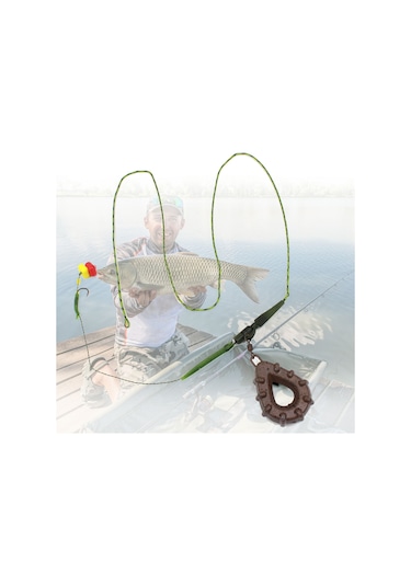 Yuntech01 Klasik Çubuk Balık Olta Seti, 100g Ağırlık, 4/6/8 Numara İğneler, Çelik + Kauçuk Malzeme, 3 Adet Paket