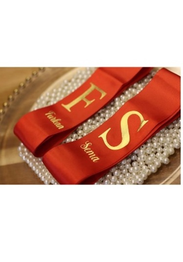 Gelin Damat Isimli Tören Takı Kurdelesi 2 Adet B-43