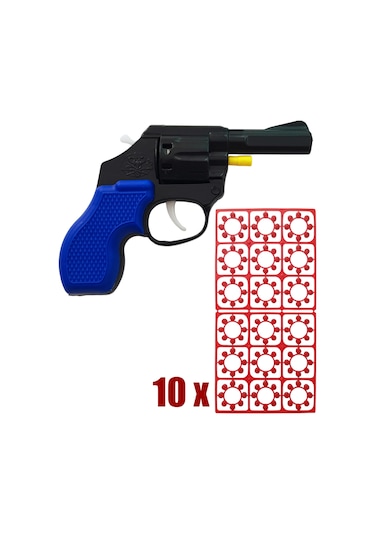 Pat Pat Mantar Tabancası 10 Paket Kapsül 1440 Adet Mantar Mavi