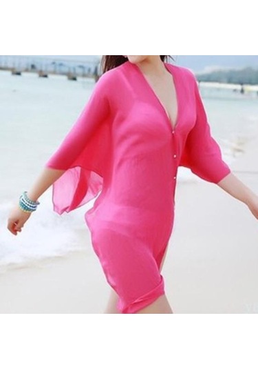 Kırmızı Şık Bikini Örtüsü V Yaka Tüm Uyumlu Sıcak Günler İçin Havalı Günlük Parlak Renkli Güneş Koruyucu Elbise Kırmızı Kırmızı Şık Bikini Örtüsü V Yaka Tüm Uyumlu Sıcak Günler İçin Havalı Günlük Parlak Renkli Güneş Koruyucu Elbise Kırmızı