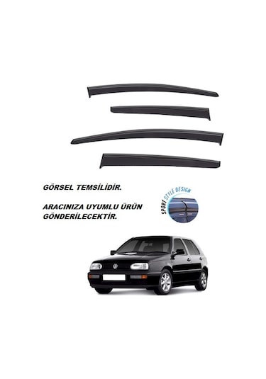 Vw Golf 3 Cam Rüzgarlığı - Kutulu Gönderim - Lazer Kesim