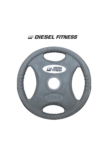 Diesel Fitness Rop 4 Olimpik Kauçuk Flanş - Plaka 7.5kg Gri
