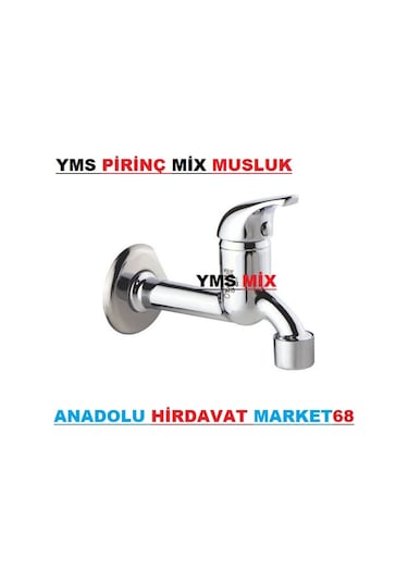 Yms Mix Musluk Aç Kapa Musluk Uzun Pirinç Krom