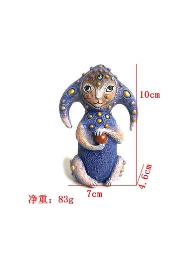 Teltree Üç Gözlü Uzaylı Heykeli - Dekoratif Bahçe Ve Ev Süslemesi, Dayanıklı Reçine Malzeme Diğer