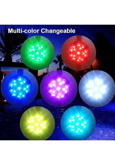 Neevoyu Ip68 Su Geçirmez Rgb 13 Renkli Püskürtmeli Havuz Işığı, Kumanda Kontrol, 4 Mod, Akvaryum/banyo Uygun