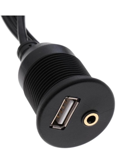 4825 Usb 2rca 3.5mm Aux Araç İçi Kontrol Paneli Uzatma Ek Kablosu