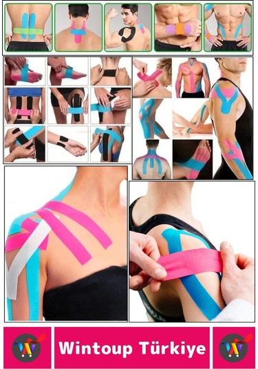 Premium Hızlı Etki Kas Bel Bacak Kol Boyun Sırt Omuz Karın Kalça Spor 5 Metre Isı Ağrı Bandı Pembe