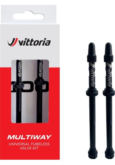 Vittoria 100mm Tubeless Bisiklet Alüminyum Valf Sibop Seti Siyah