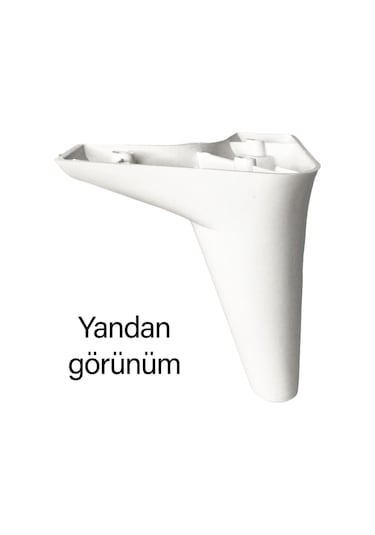 4 Adet Zelve 12 Cm Beyaz Lüx Mobilya Kanepe Sehpa Ünite Koltuk Ayağı Baza Ayak