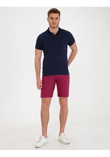 Pierre Cardin Erkek Mürdüm Dokuma Şort 50233249-vr074 Mürdüm