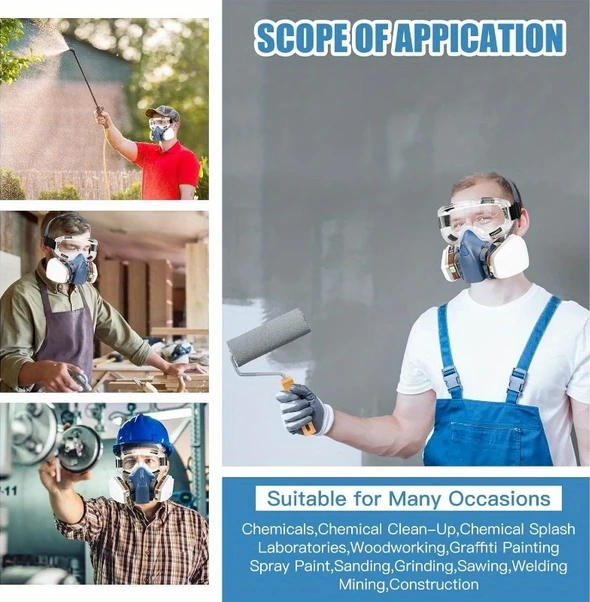 Willowhaven 7502 Gaz Maskesi Yeniden Kullanılabilir Solunum Maskesi Filtreli Kaynak Boyama Zımparalama