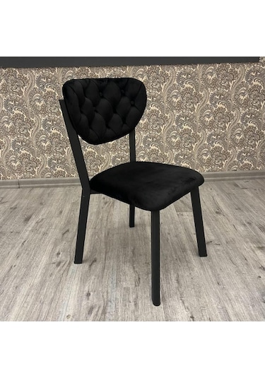 Mutfak Sandalyesi Elma Sandalye 2 Li Siyah