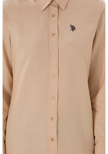 U.s. Polo Assn. Kadın Camel Gömlek Basic 50307726-vr015 CAMEL
