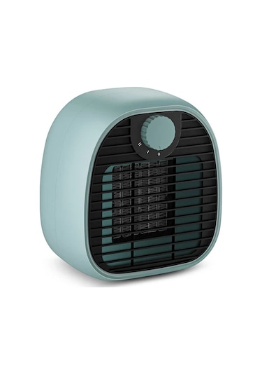 Ev Ve Ofis Kullanıma Uygun 1000w Hızlı Isıtıcı - Minik Masaüstü Sıcaklık Cihazı Yeşil Renkli 220v Avrupa Standartı