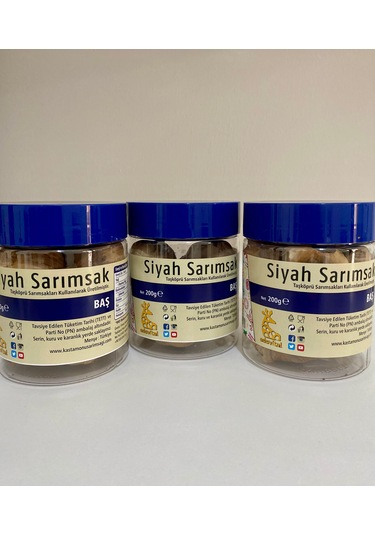 Siyah Sarımsak Baş 200 Gr Pet Kavanoz X 3 Adet