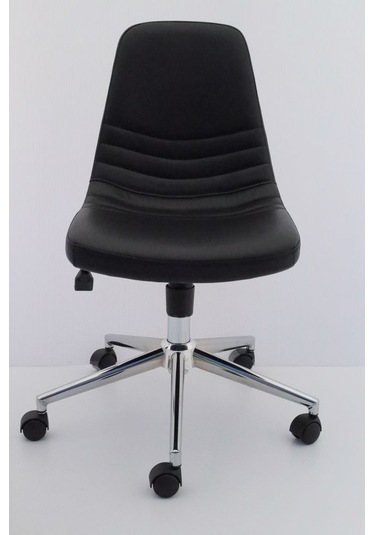 Parker Siyah Deri Ofis Çalışma Sandalyesi