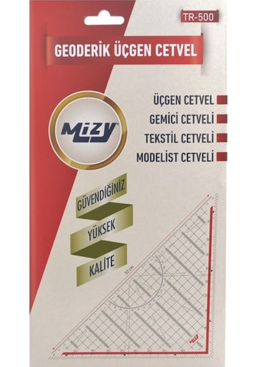 Geoderik Üçgen Cetvel / TR-500 Şeffaf