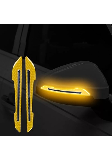 Yan Dikiz AynaSticker Led Sinyal Görünüm Araç Reflektör Sticker15.5x2cm
Sarı