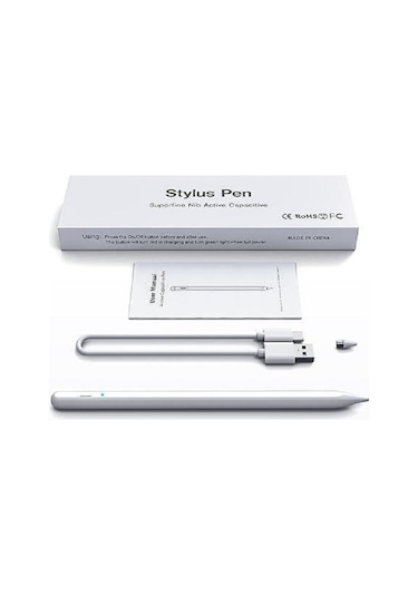 Asia Üniversal Stylus Pen Dokunmatik Kalem Ios+androıd Uyumlu Kalem Beyaz Senalstore