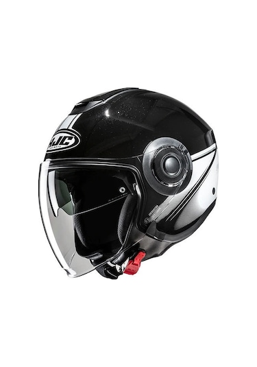 Hjc İ40n Vision Mc5 Yarım Motosiklet Kaskı Siyah Beyaz Diğer