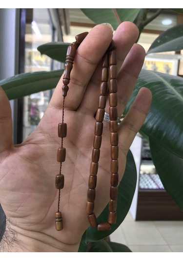 Sultan Telkari Kapsül Kesim Koyu Kahverengi Tonda Sistem Püsküllü Kuka Tesbih