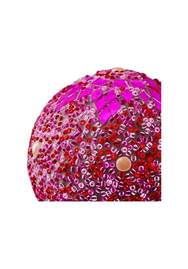 Homyl Gece Işığı Yatak Başı Usb Cam Mozaik Top Türk Lambası Pembe Çok Renkli