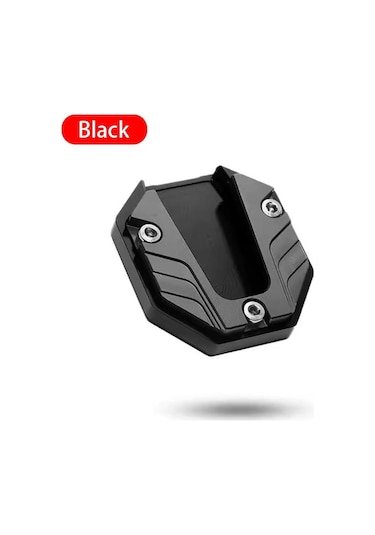 Siyah Semetal Motosiklet Standı Ayak Uzatma Yan Standı Destek Pedi Uzatma Plakası Elektrikli Bisiklet Yan Park İçin