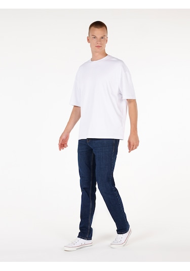 Colins 044 Karl Normal Kesim Düşük Bel Düz Paça Koyu Mavi Erkek Pantolon Cl1071251 Denim Colins 044 Karl Normal Kesim Düşük Bel Düz Paça Koyu Mavi Erkek Pantolon Cl1071251 Denim