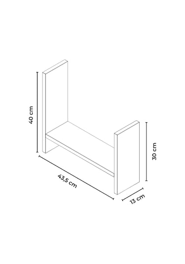 Lidya Çok Amaçlı Raf Mutfak Tezgah Üstü Organizer Banyo Mutfak Düzenleyici Beyaz Meşe Beyaz - Meşe