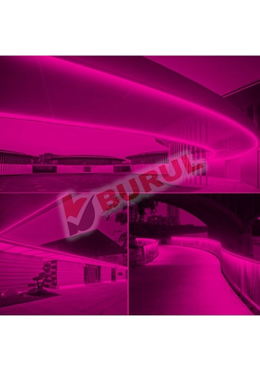 Sb-6509 20 Metre Pembe Işık Neon Led Şerit Dış Mekan Silikonlu Esnek Dekoratif Aydınlatma 220v Fişli