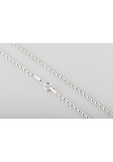 925 Ayar Gümüş Unisex Tırnak Makası Model Gümüş Top Zincir 2,5 Mm