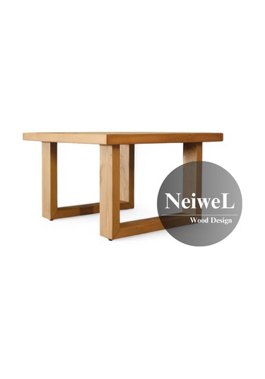 Neiwel Diena Doğal Ahşap Sehpa-90-90 Açık Ceviz