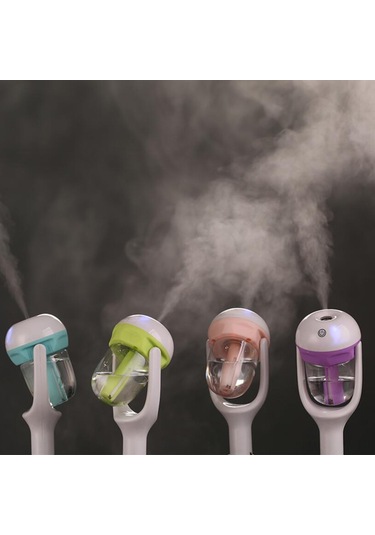 Dianziye Araç Usb Nemlendirici: İyon Salgılayan, Otomatik Kapanma Özelliği, Kokulu Sprey Ve Hava Temizleyici - Mavi