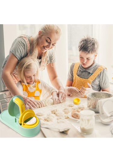 Honmex 3'lü 1 Hamur Ve Manti Oluşturucu, Ev Ve Restoran Mutfak Aleti, Pp Malzeme, Zaman Tasarruflu, Kolay Kullanım, Yeşil Açık Yeşil