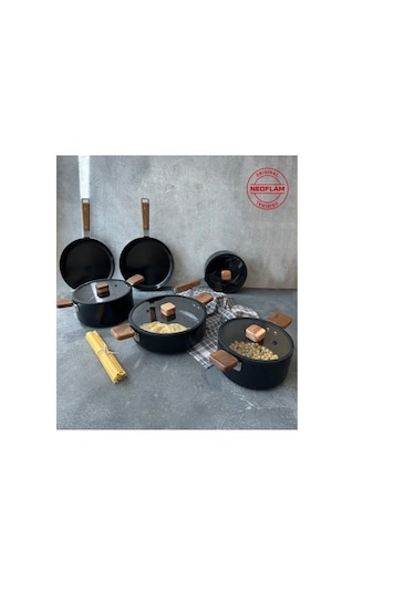 Neoflam 0128 D-neobn10s Bıen Alumınyum Dokum Tencere Setı 10 Prc Sıyah