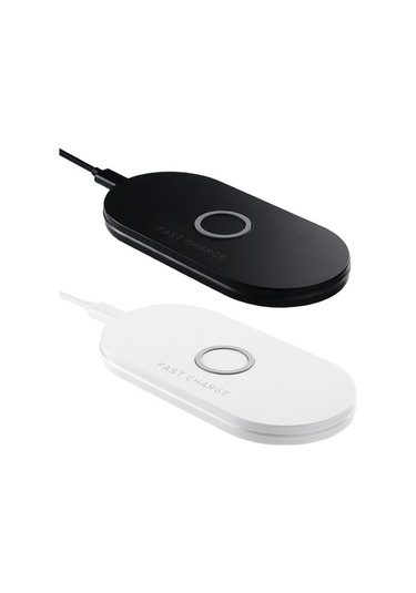 Sandwich Qi Uyumlu Kablosuz Şarj Aleti 5w-10w Hızlı Şarj, Siyah, Aşırı Gerilim & Akım Koruması, Led Göstergeli Şarj Cihazı