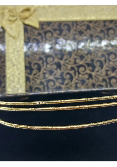 Lisa 3 Adet 14k Altın Kaplama Kadın Bilezik Gül Altın Renk Kadın Ajda Bilezik Çok Renkli